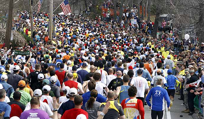 boston marathon route. oston marathon course